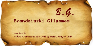 Brandeiszki Gilgames névjegykártya