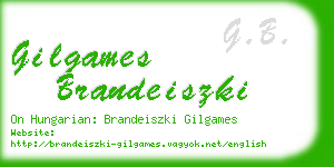 gilgames brandeiszki business card